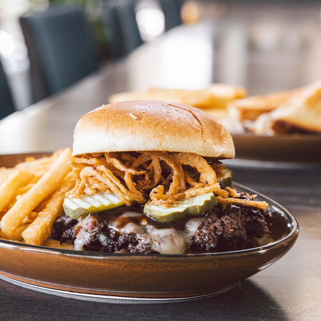 Handcrafted burger at Bistro 933