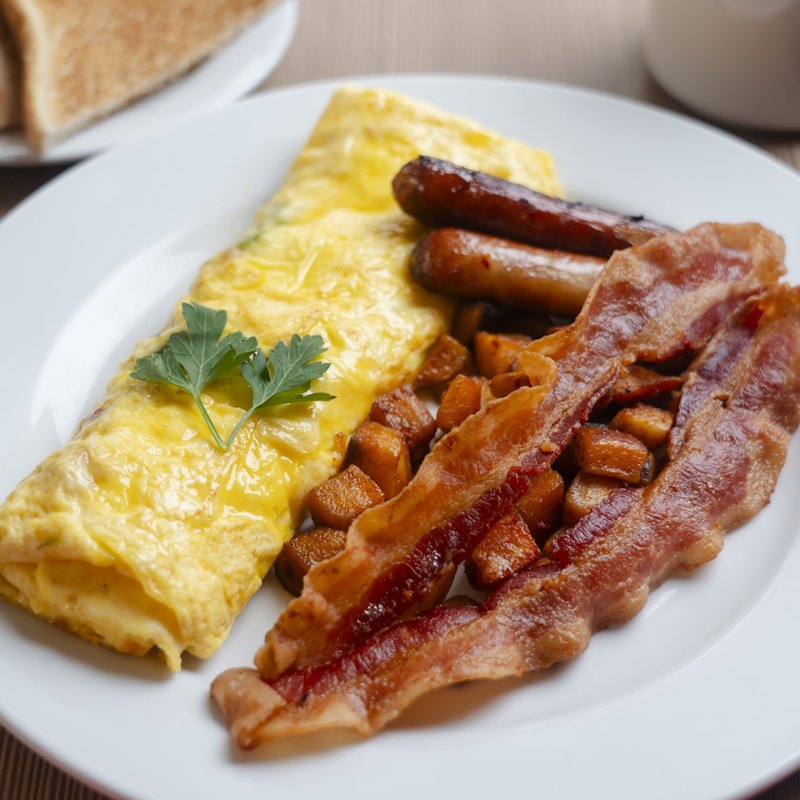 Omelette and Bacon